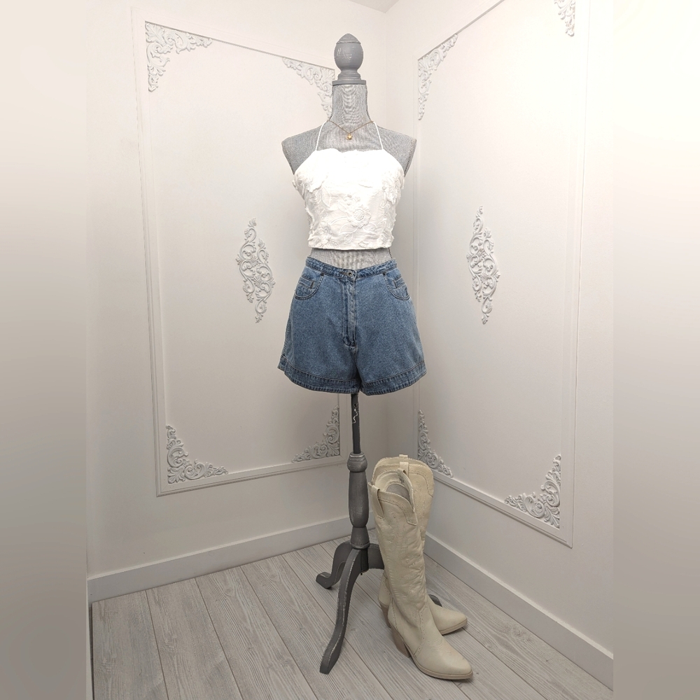 Blue Age Paris Medium Wash Denim Shorts